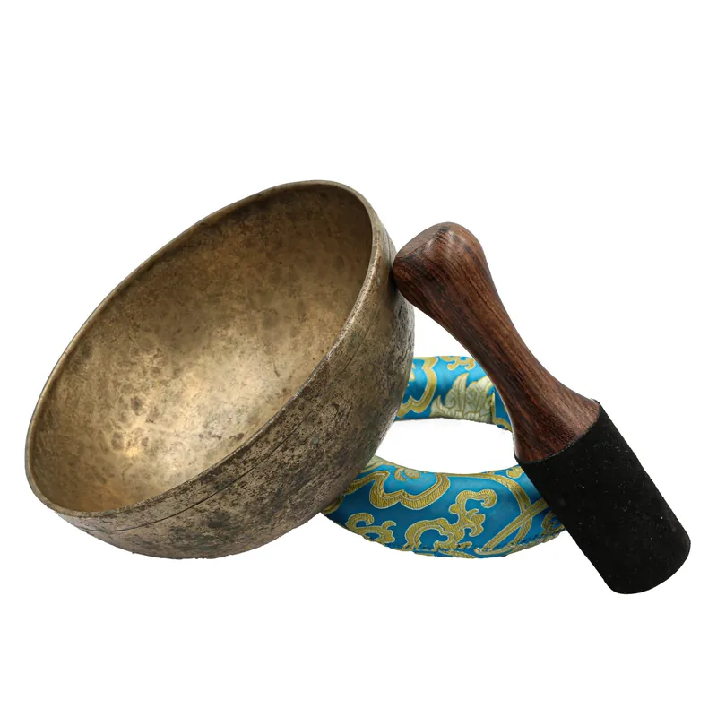 Bol chantant Jambati antique de 10 cm du Népal