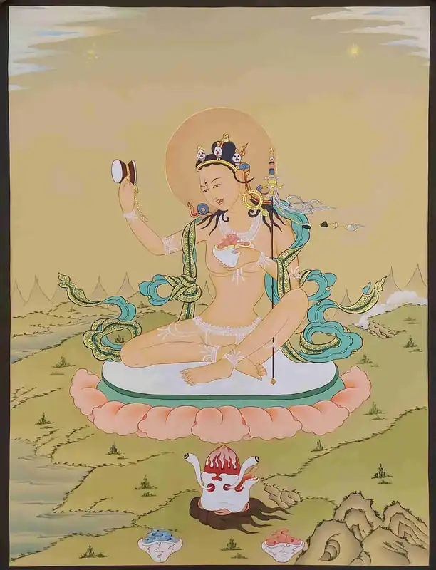 Thangka bouddhiste de Karma Gadri de Dakini