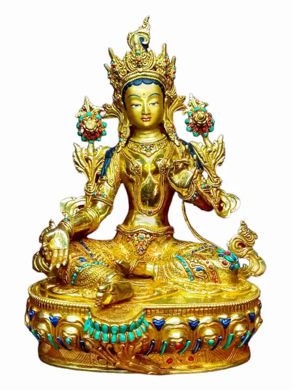 Statue de Tara verte de 35 cm