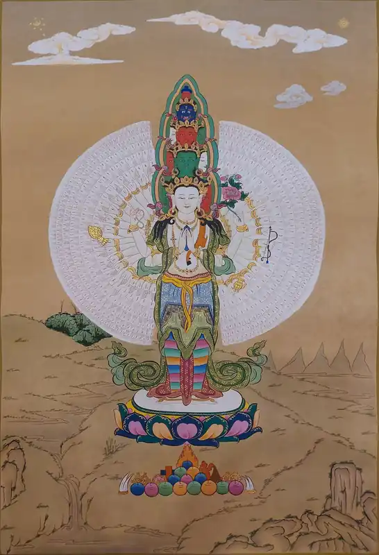 Art bouddhiste Karma Gadri d’Avalokitesvara