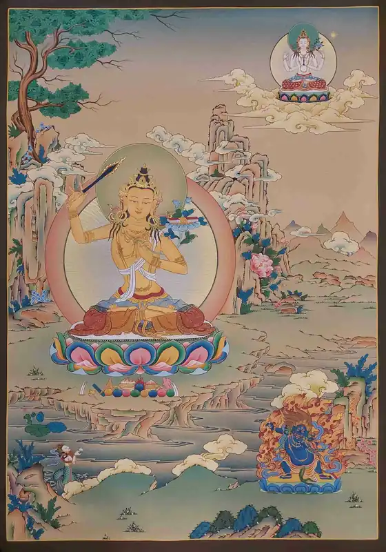 Thangka de Karma Gadri dans Manjushri