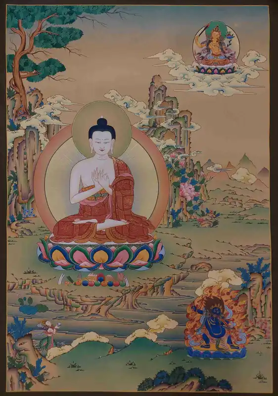 Peinture Karma Gadri du Bouddha Vairocana