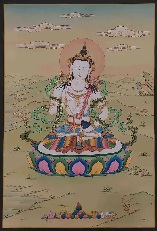 Thangka de Vajrasattva dans le style Karma Gadri