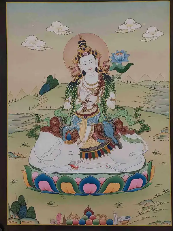 Thangka de Samantabhadra dans le style Karma Gadri