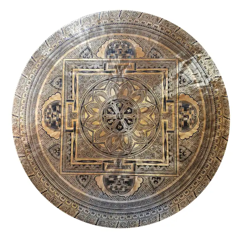 Gong à mantra sculpté
