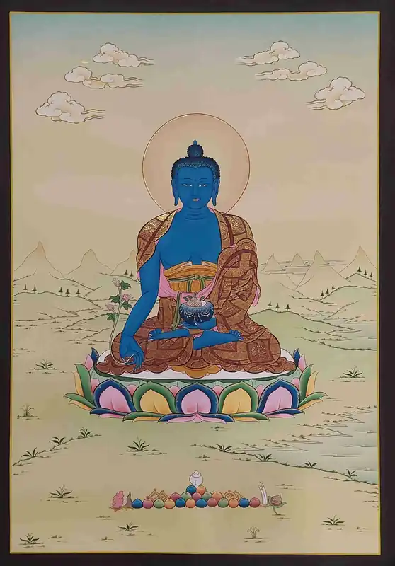 Médecin Bouddha dans le style Karma Gadri