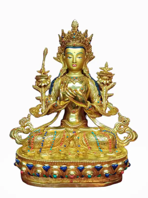 Statue rituelle de Manjushri de 35 cm