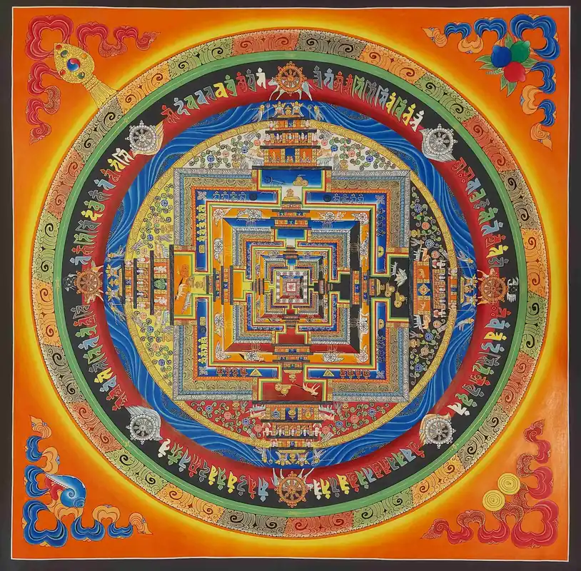 Mandala traditionnel de Kalachakra du Népal