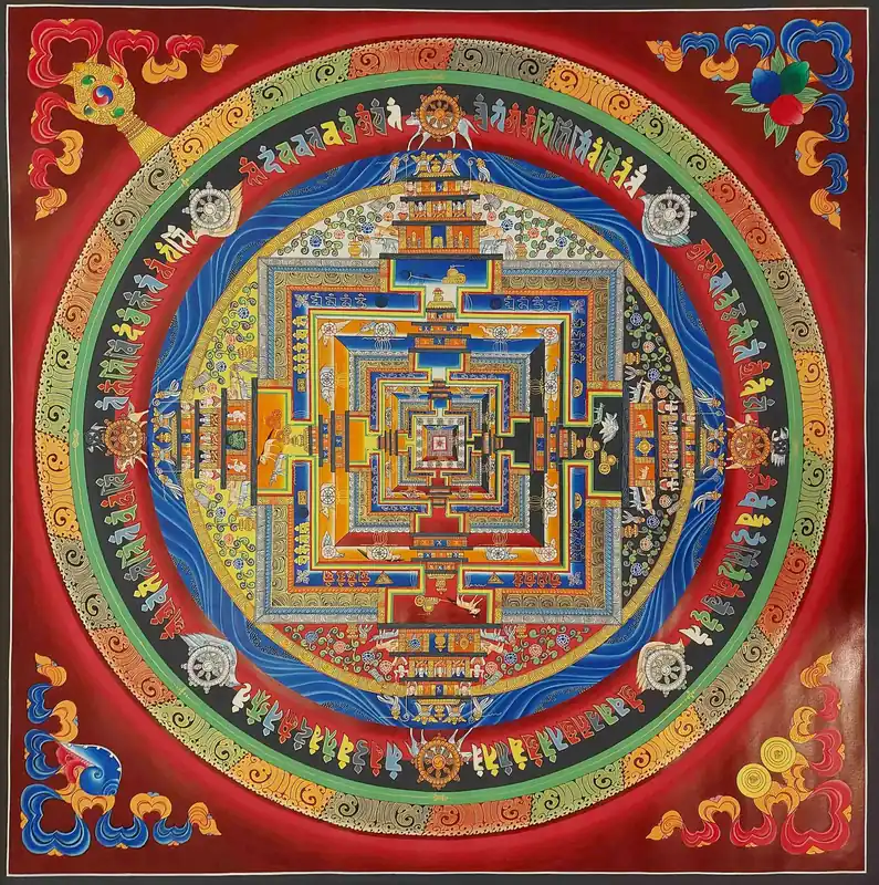 Le mandala de Kalachakra de 100 cm