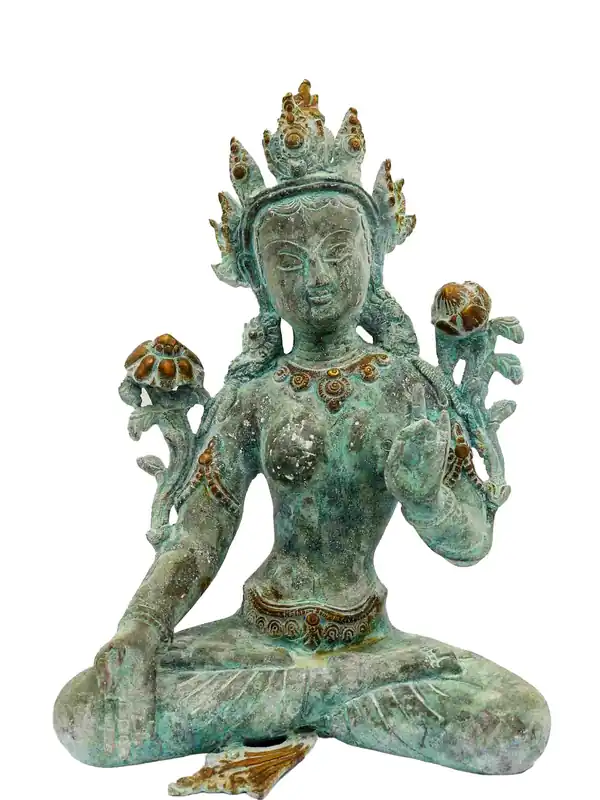 Statue de Tara blanche de 25 cm