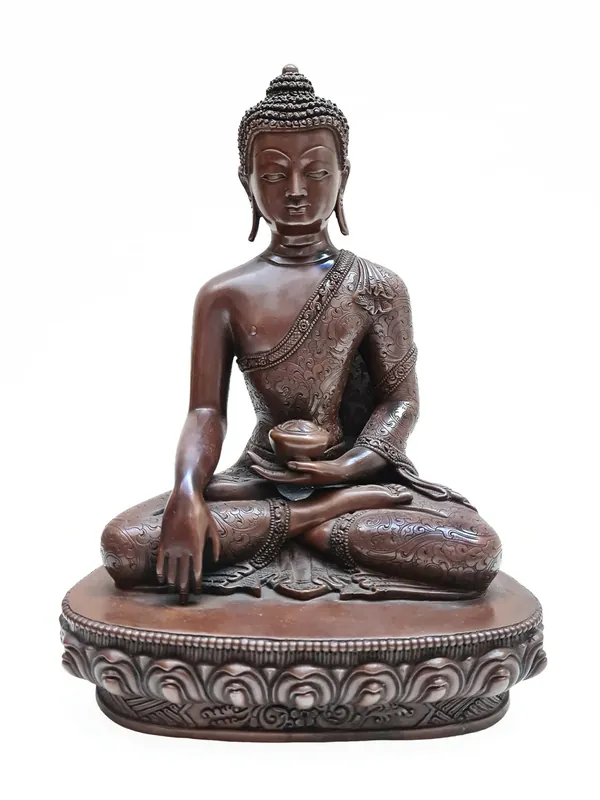 Statue en cuivre de Gautama Bouddha faite à la main