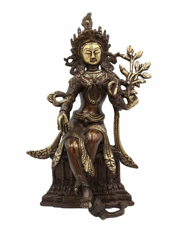 Statue traditionnelle de Tara blanche du Népal