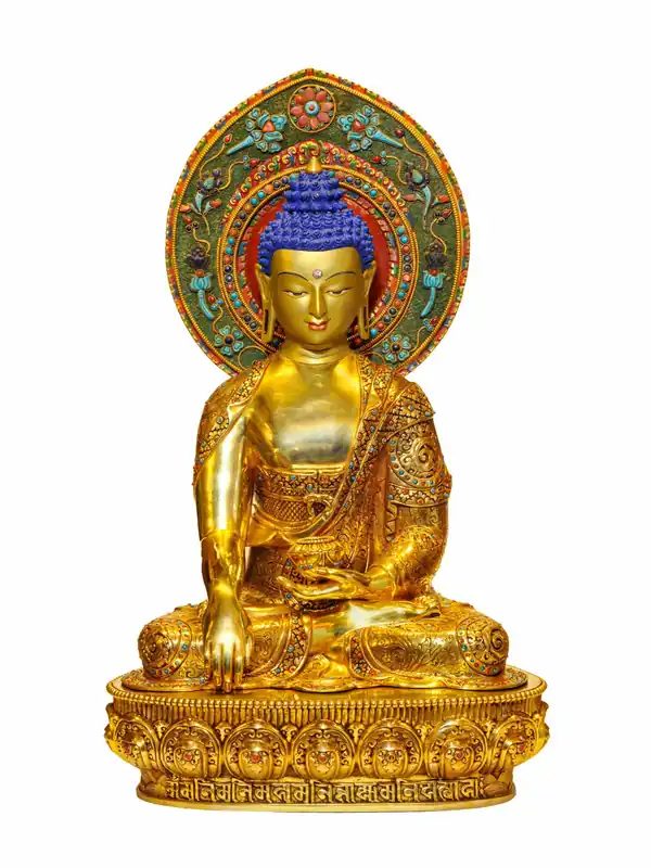 Statue en cuivre du Bouddha Siddhartha Gautama