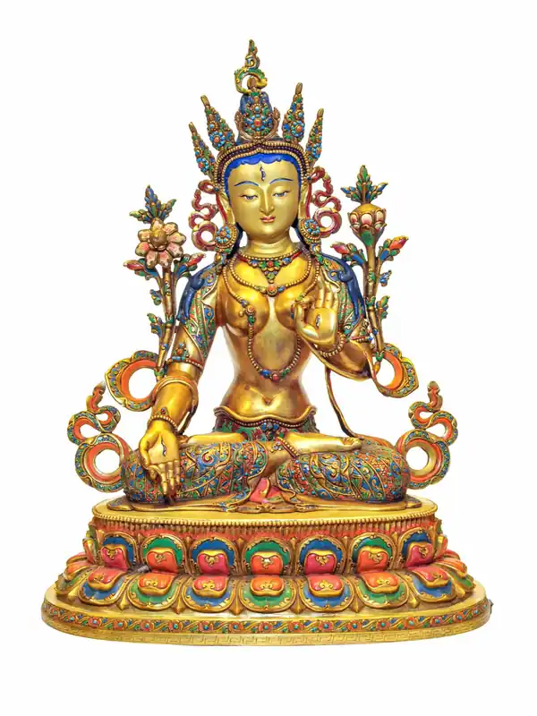 Statue de Tara Blanche tibétaine du Népal