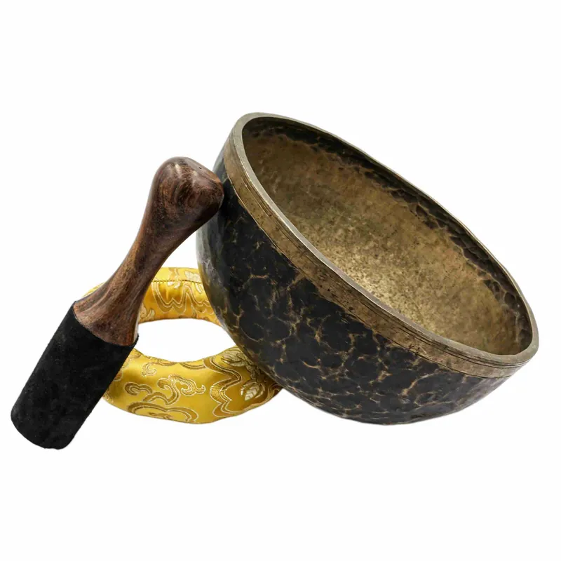 Bol chantant Jambati de 11 cm, martelé à la main, provenant du Népal.