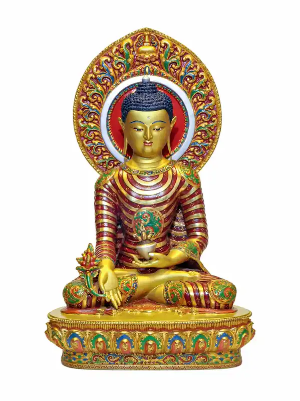 Statue tibétaine du Bouddha de la guérison