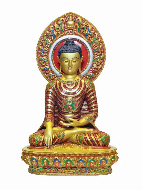 Statue en cuivre de Siddhartha Gautama Bouddha