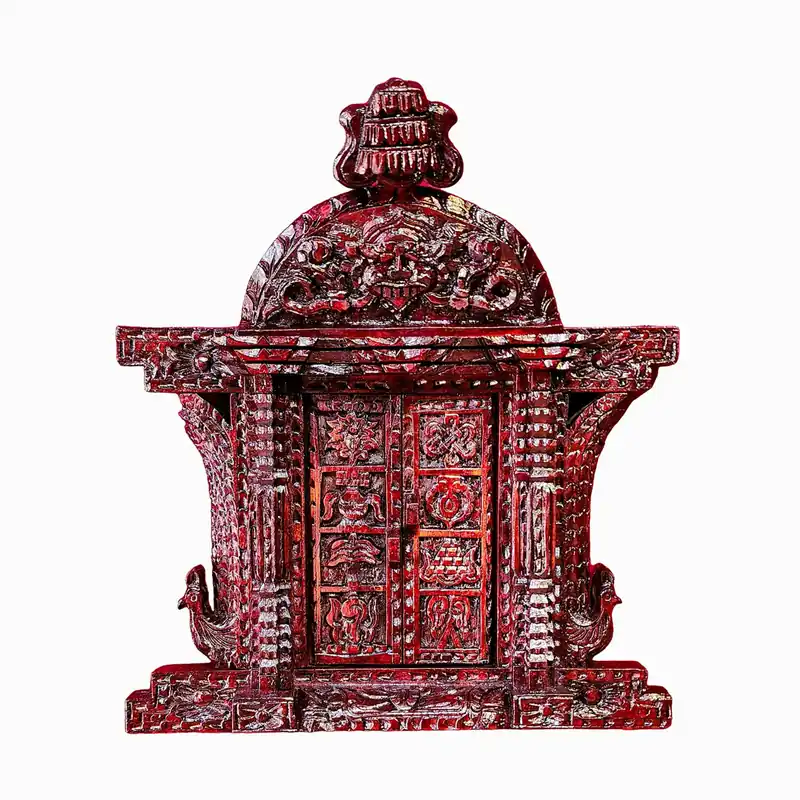 Fenêtre en bois du Népal