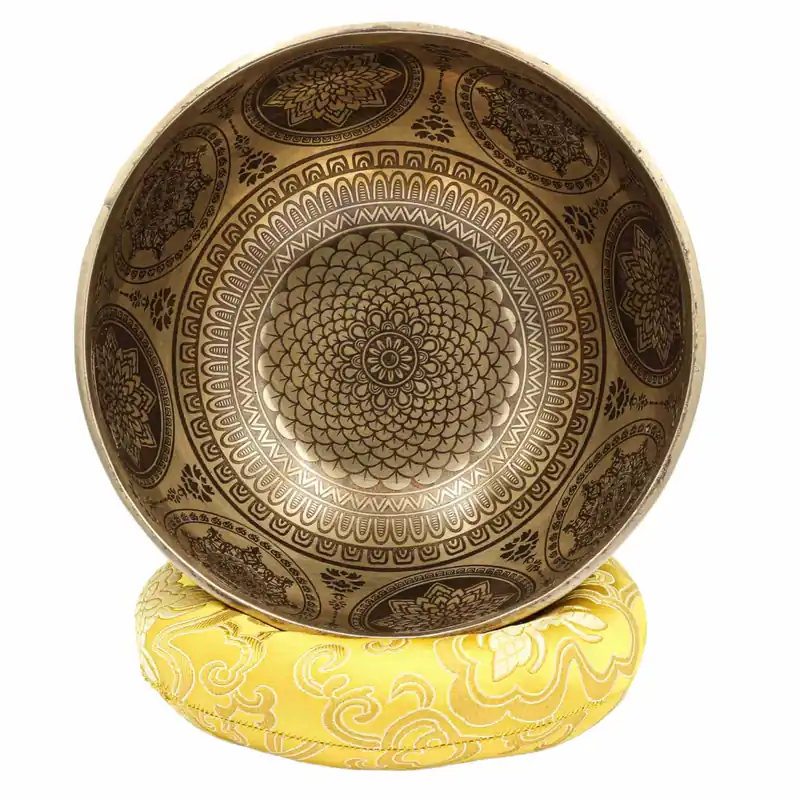 Bol sculpté moderne de mandala de 9 cm