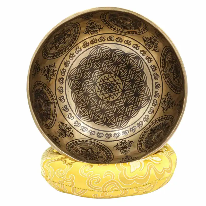 Bol tibétain sculpté de 9 cm