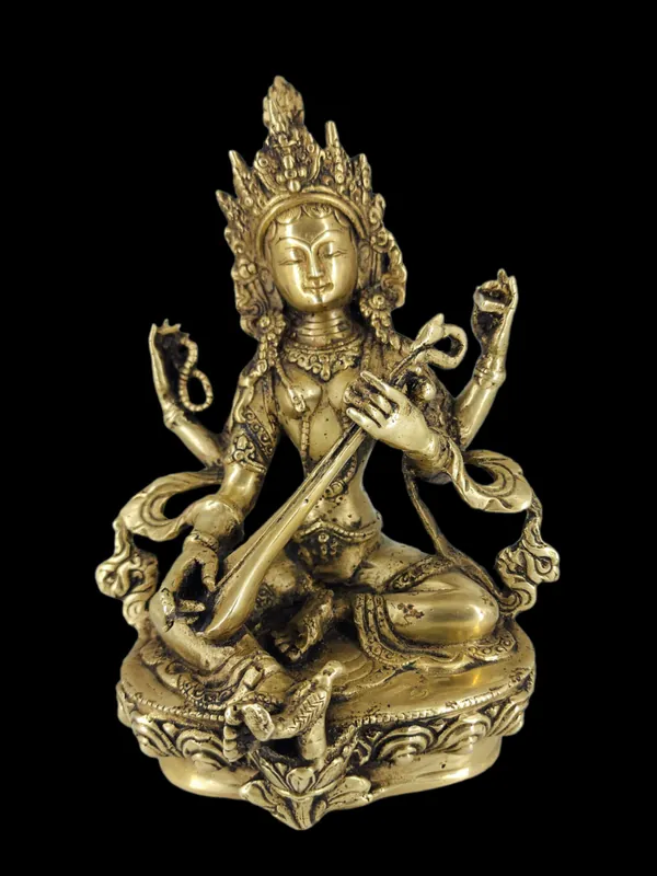 Statue de Saraswati de 21 cm