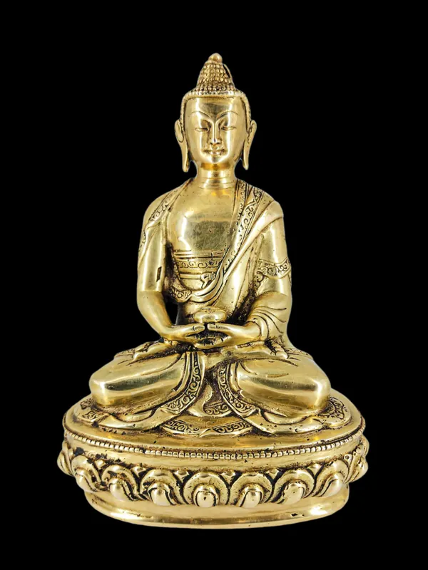 Statue en laiton d’Amitabha Bouddha