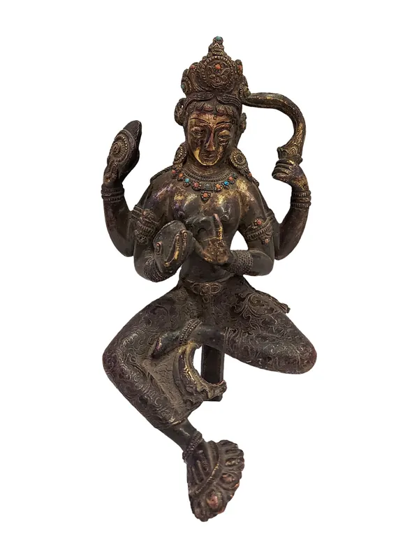 Statue en cuivre du Bouddhiste Avalokiteshvara