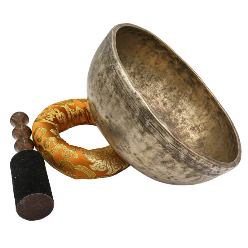 Bol chantant Jambati de 10 cm, battu à la main.