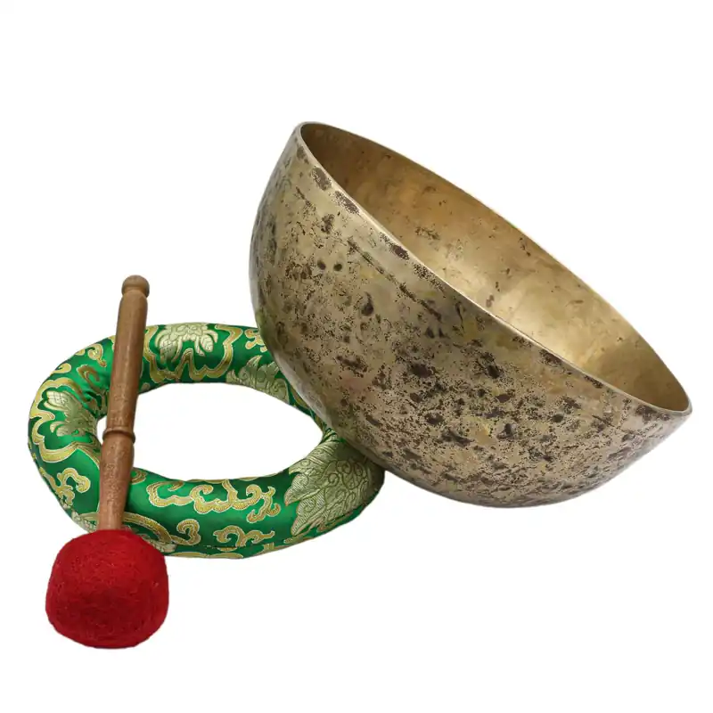 Bol chantant en métal battu à la main de 12 cm provenant du Népal.