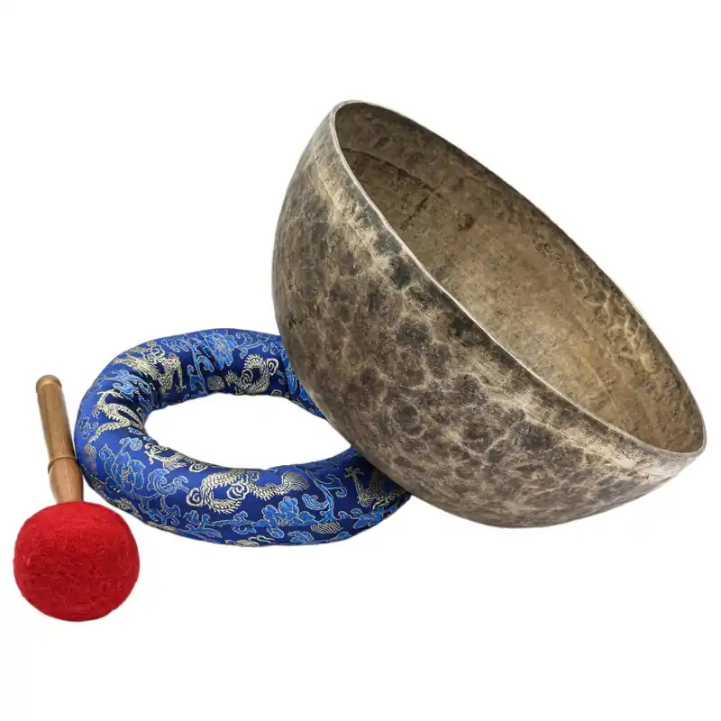 Bol chantant Jambati de 13 cm martelé à la main
