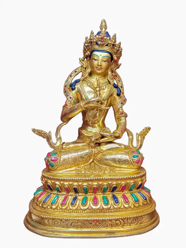Statue en cuivre de Vajrasattva faite à la main