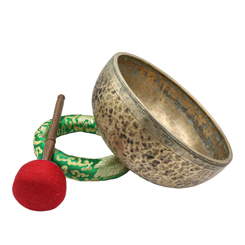 Bol chantant Jambati de 13 cm martelé à la main