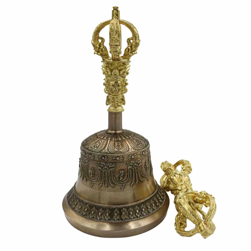 Ensemble de cloche tibétaine et de vajra du Népal