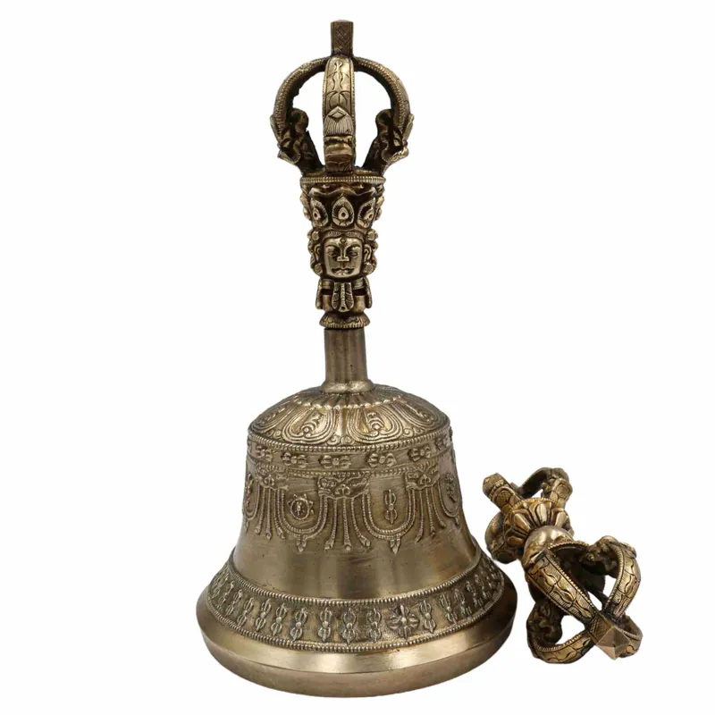 Ensemble cloche bouddhiste et vajra
