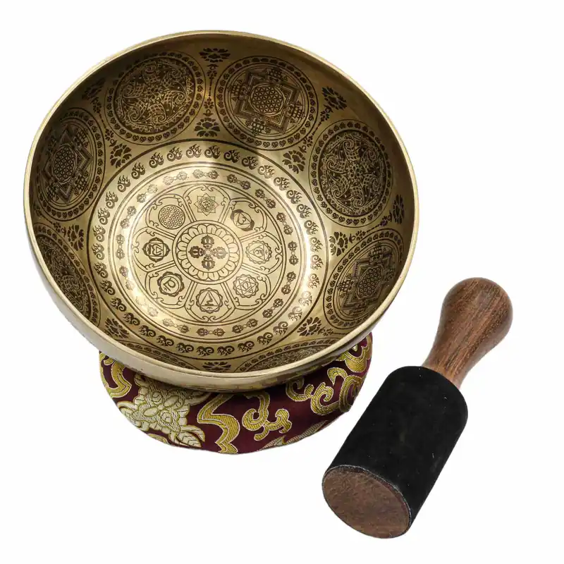 Bol Jambati sculpté de 10 cm avec double dorje