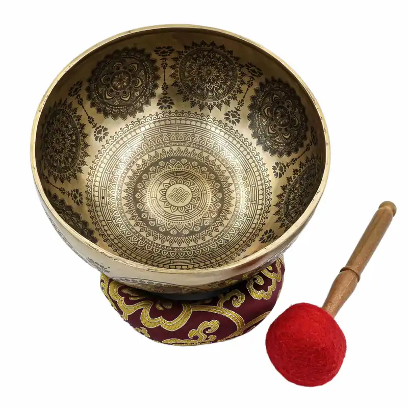 Mandala moderne sculpté bol chantant Jambati