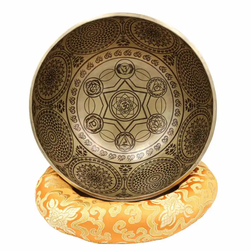 Le bol Jambati bouddhiste sculpté du Sri Yantra