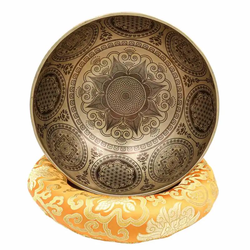 Bol Jambati sculpté en fleur de 11 cm