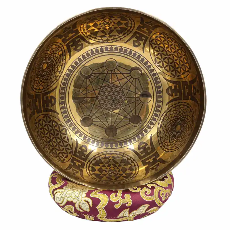 Le bol Jambati sculpté du Sri Yantra