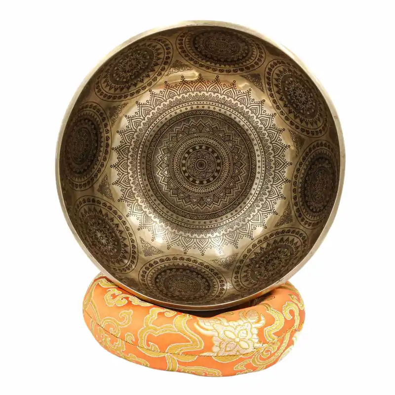 Bol bouddhiste Jambati sculpté en forme de fleur