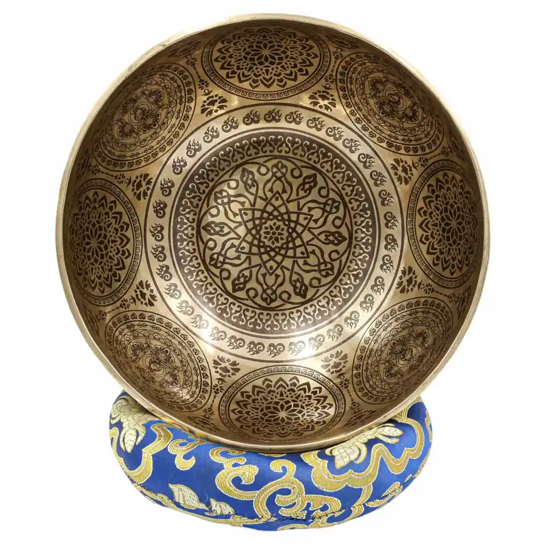 Bol chantant Jambati sculpté en fleur de 10 cm