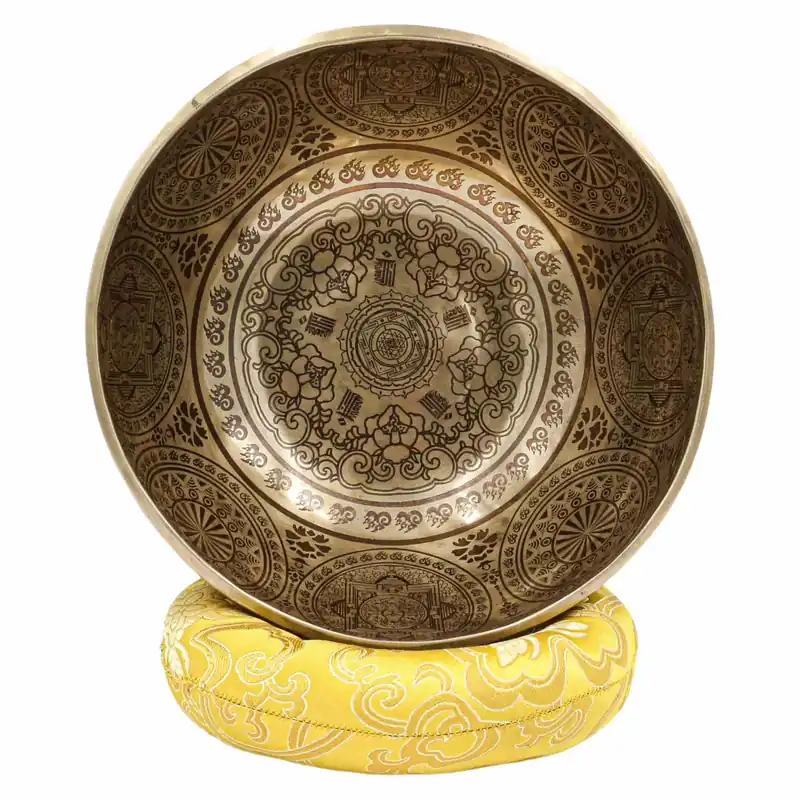 Bol tibétain Jambati moderne sculpté en mandala