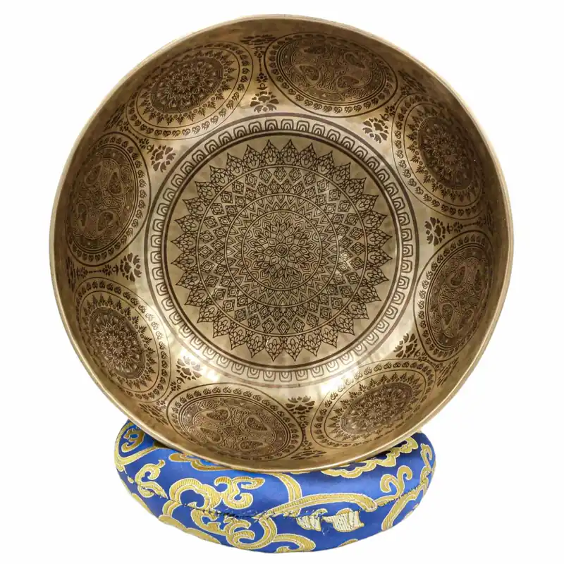 Bol Jambati bouddhiste sculpté en forme de fleur de 11 cm