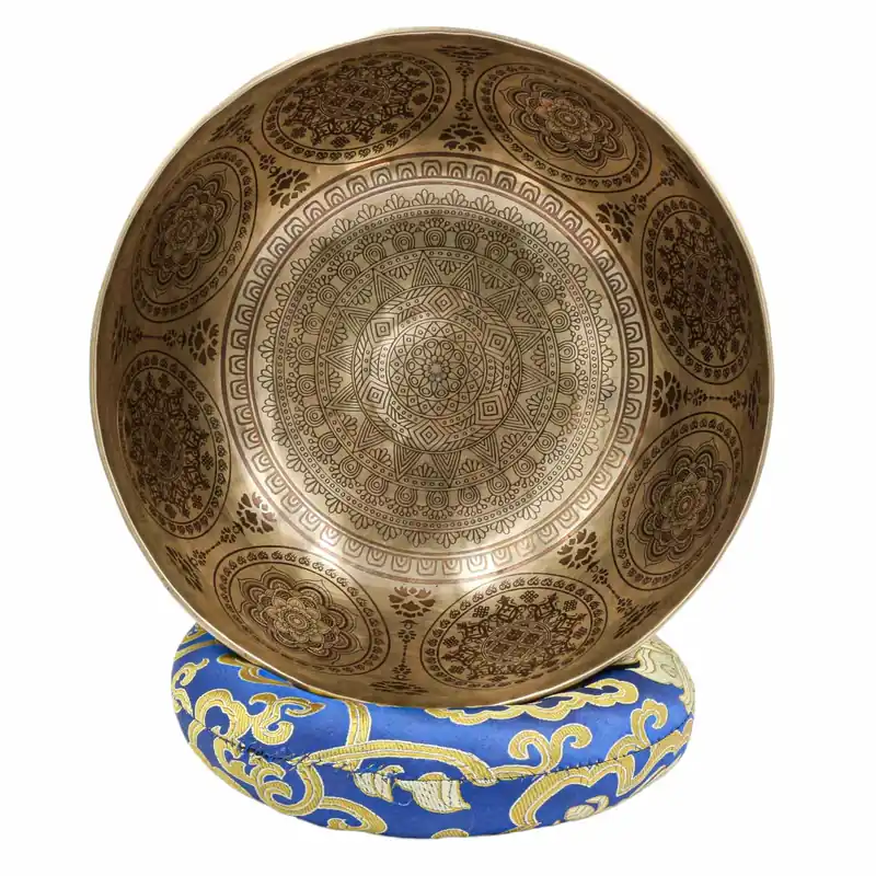 Bol bouddhiste Jambati moderne sculpté en mandala