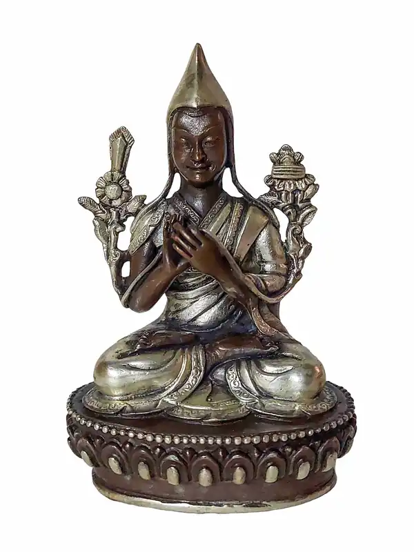 Statue en cuivre de Tsongkhapa