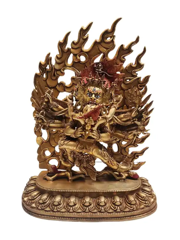 Statue en cuivre du bouddhiste Vajrakilaya