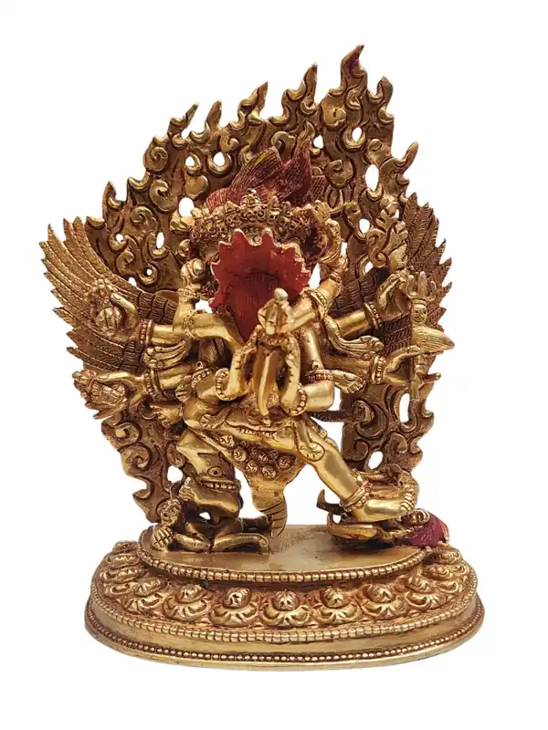 Statue en cuivre de Vajrakilaya tibétain