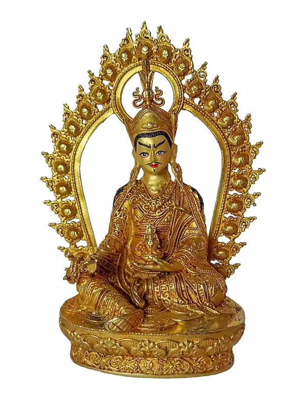 Statue en cuivre du Guru bouddhiste Padmasambhava