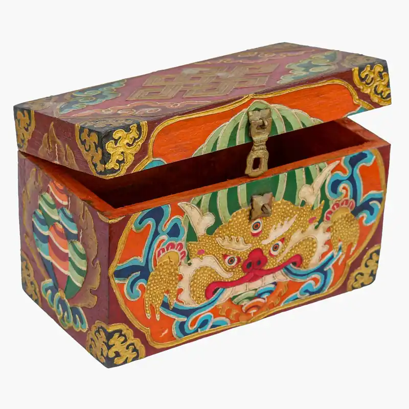 Boîte tibétaine avec motif Cheppu