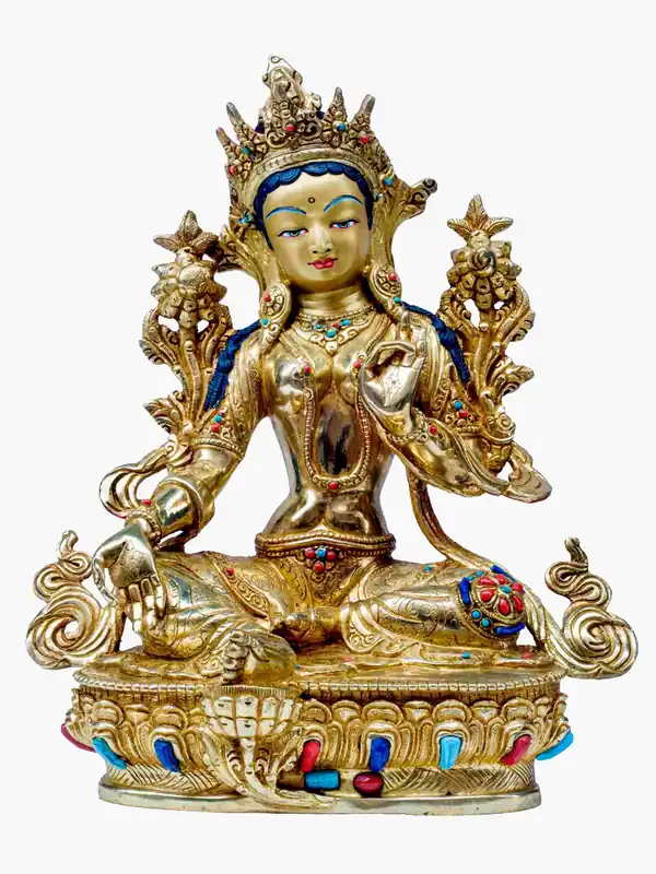 Statue bouddhiste de Tara verte du Népal
